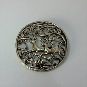 Vintage Sarah Coventry Silver Tone Woodland Flight Brooch/Pendant
